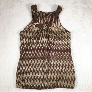 🔥2 for $15🔥HeartSoul Brown Chevron Print Halter